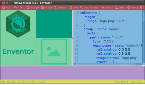 Layout of Enventor