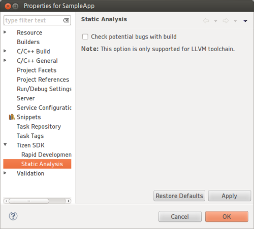 Static analysis properties