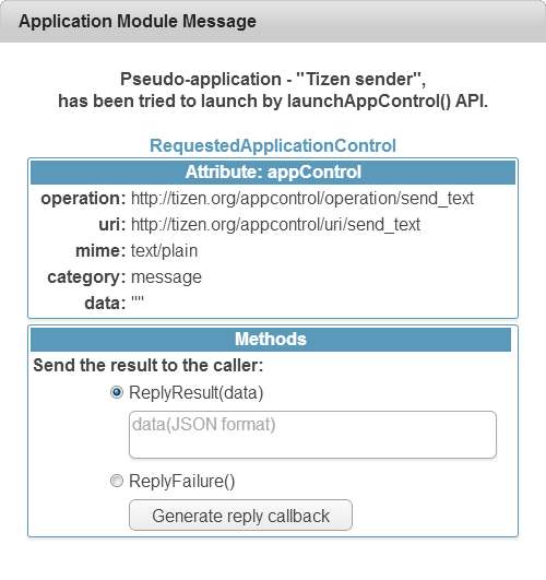 Providing application callback data