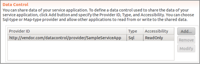 Exporting data control