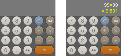 Calculator screen