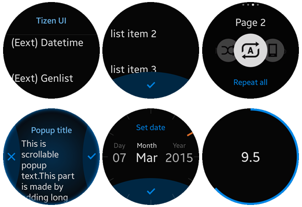 (Circle) UI Components screens