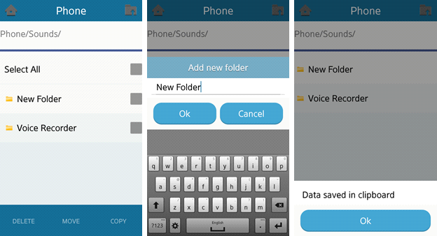 File Manager functionalities