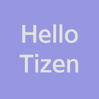 HelloTizen screen