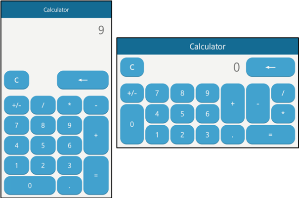 Calculator UI and layout