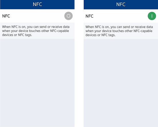 NFC toggle application