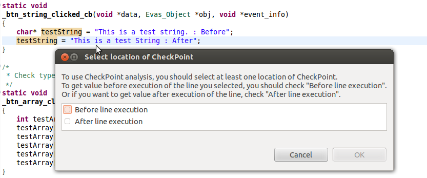 Adding the CheckPoint