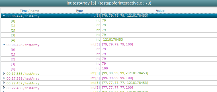 CheckPoint list (array)