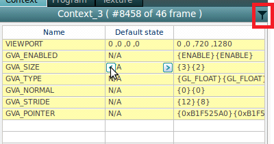 OpenGL® Context view (changed state)