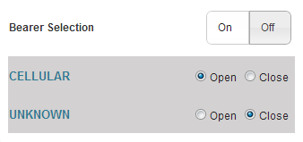 Network bearer selection