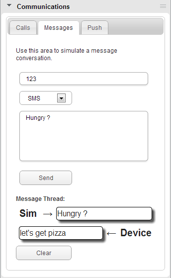 Messages tab