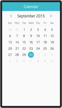 Calendar component