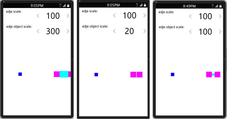 Edje object scales