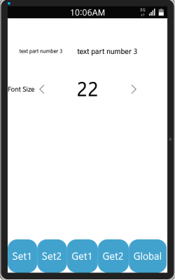 Font size 22