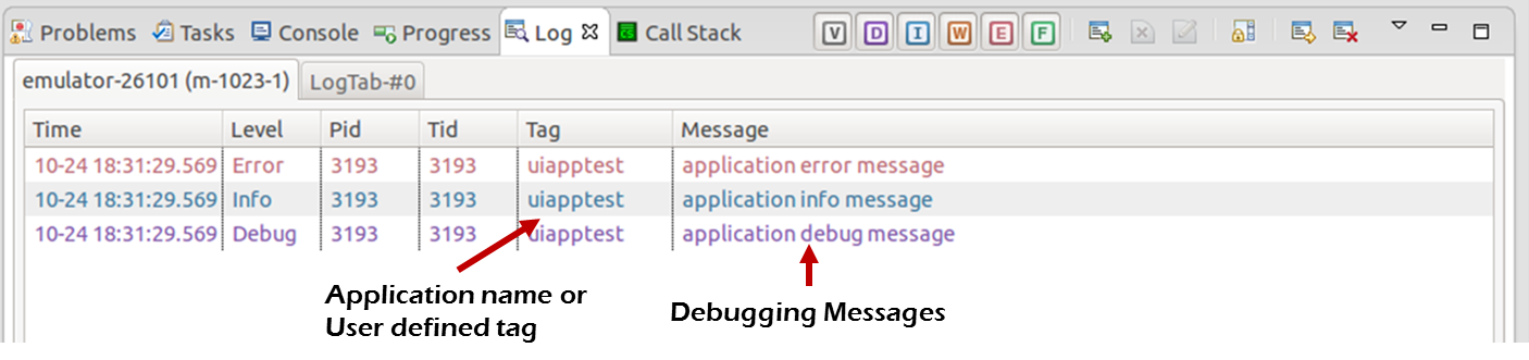 Figure: Log macro output