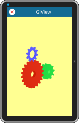 GLView gears example