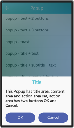 Popup component