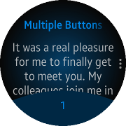 Multiple footer buttons in a circular device