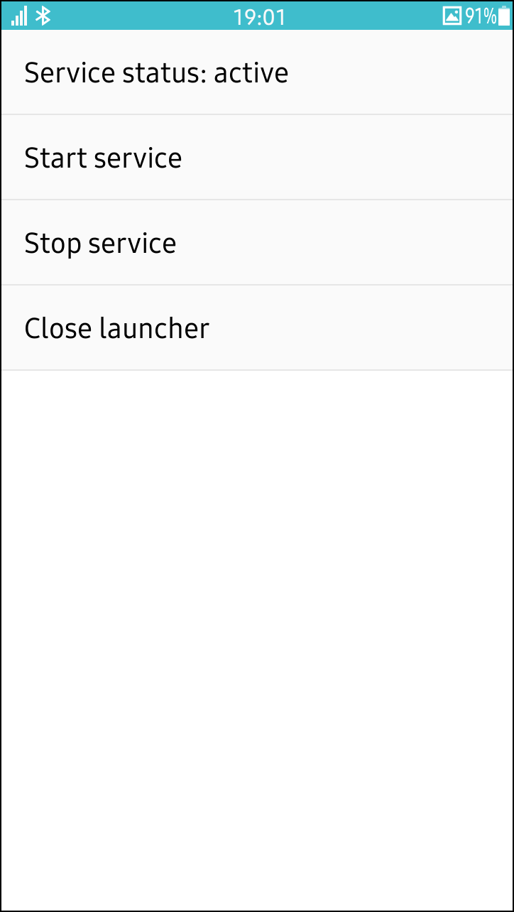  The My Service Launcher UI application with added information on the service status.