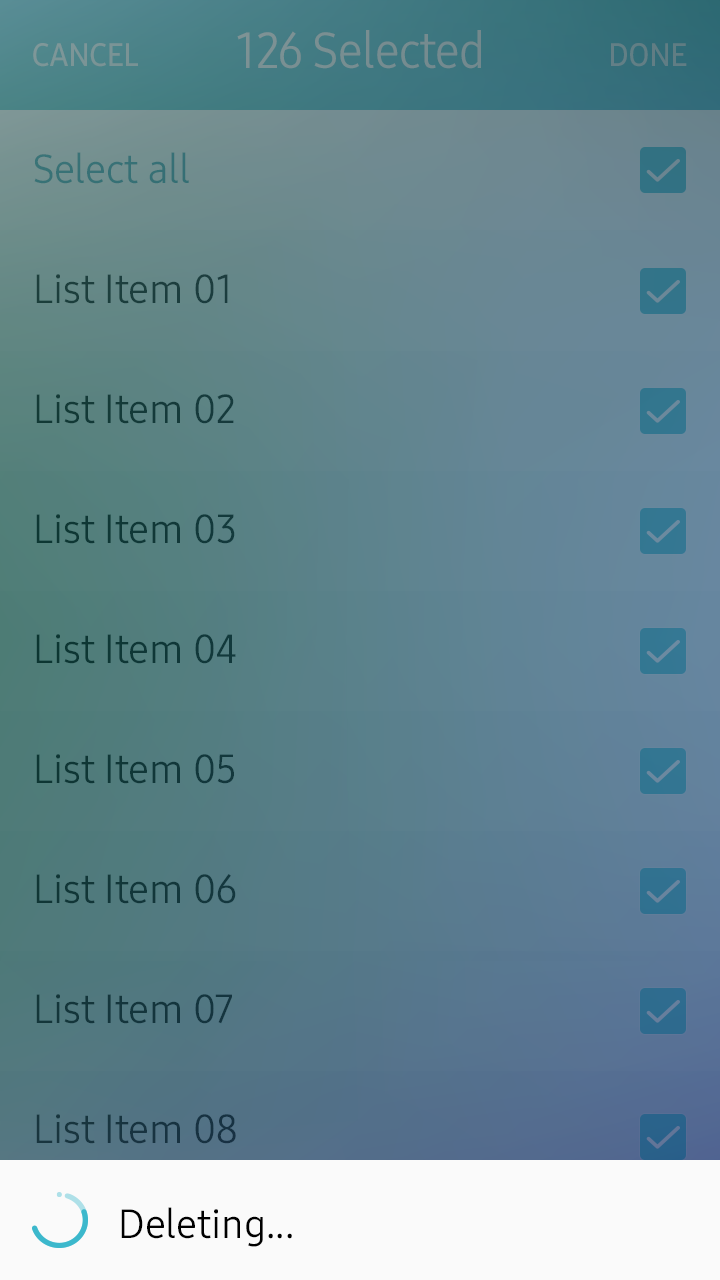 Deleting items in a list view