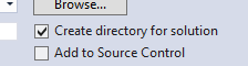 Create directory for solution