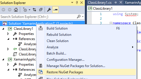 Restore NuGet packages