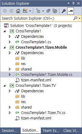 Solution with mobile and TV profiles