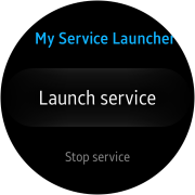 Circle UI appearance for My Service Launcher application