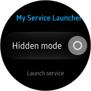 The application UI with &quot;Hidden mode&quot; option