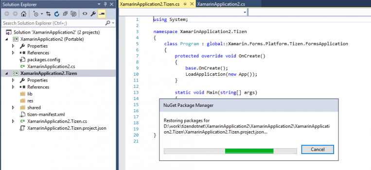 Downloading NuGet packages