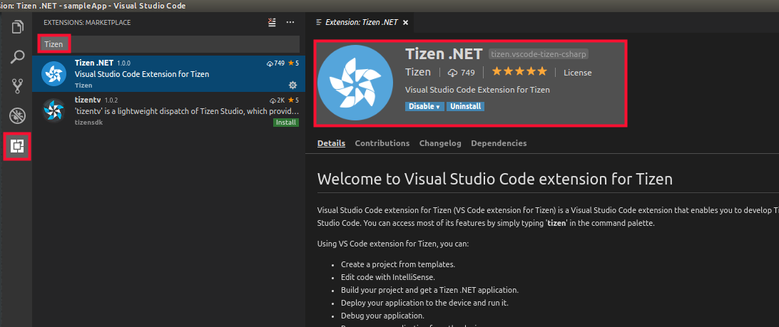 tizen change app id in tizen studio