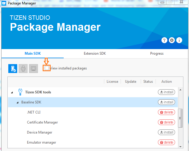 Cant install Device Manager, not in Package Manager list. | Tizen Developers